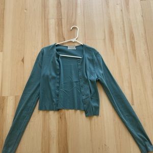 Blueish green cardigan, urban outfitters, size medium